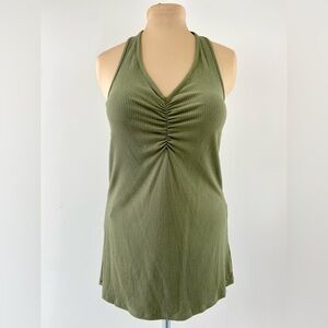 Torrid Sage Green Halter Tank Sleeveless Gathered Front - Plus Size 1X